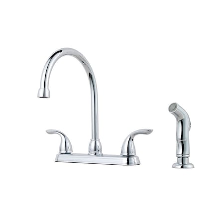 Pfister Kitchen Faucet, 8" Mount, 4 Hole Residential G136-5000